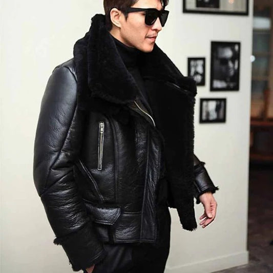 Men's Arctic B3 Wool Shearling Aviator Jacket