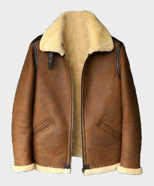 Men's Heritage Brown B3 Shearling Aviator Jacket