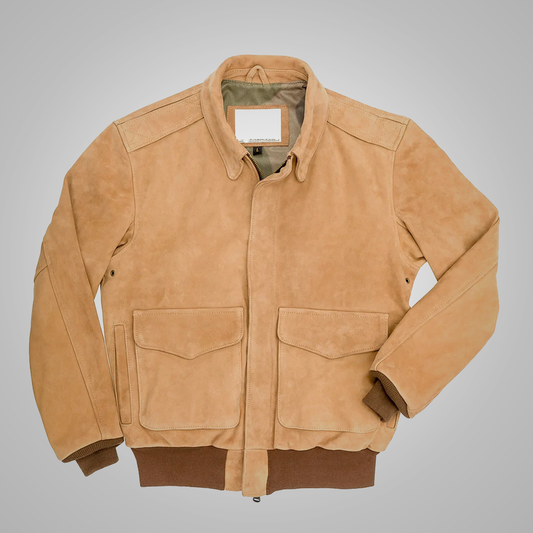 RAF Inspired Men’s B3 Aviator Flight Jacket in Brown Leather | Leather Elites