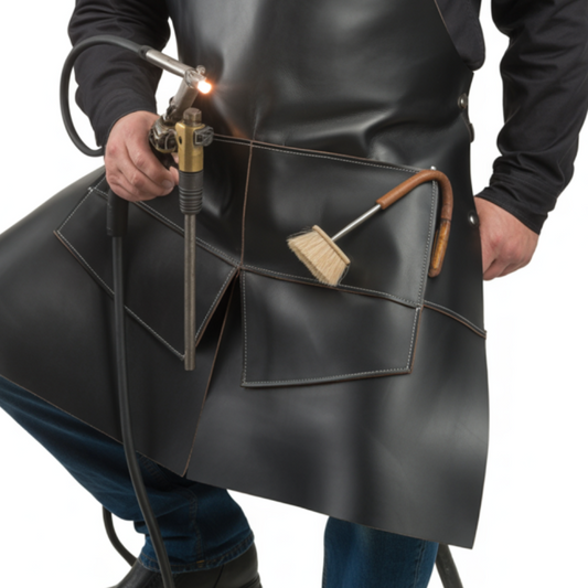 Black Sienna Edge Heat Welding Leather Apron
