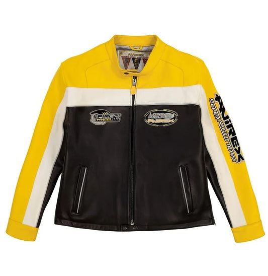 Avirex Lone Wolf Gold Leather Jacket