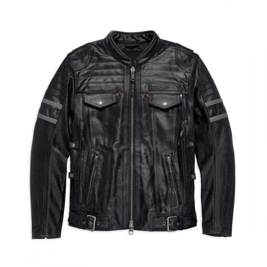 Harley-Davidson Men’s Triple Vent System Wick Twister Leather Jacket
