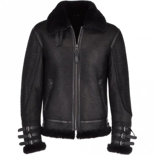 Men's Raven B3 Aviator Shearling Leather Jacket