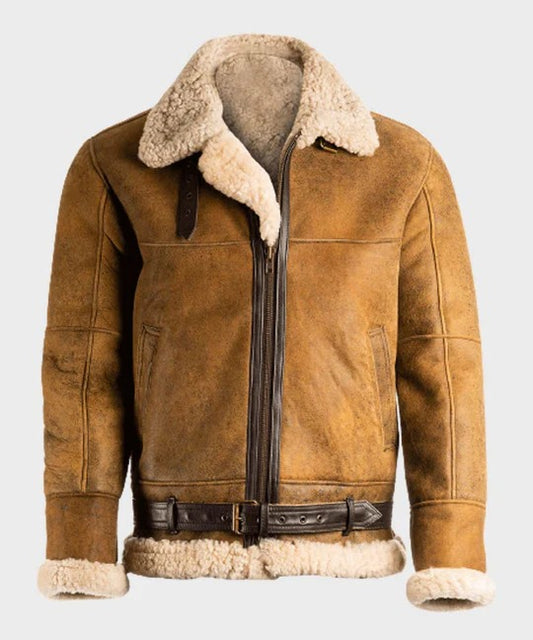 Men's Heritage Brown B3 Shearling Aviator Jacket