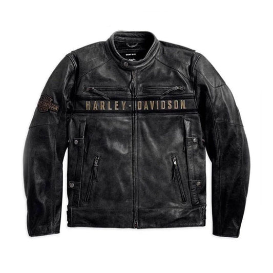 Harley-Davidson Men’s Passing Link Triple Vent Leather Jacket -Cruise in Comfort