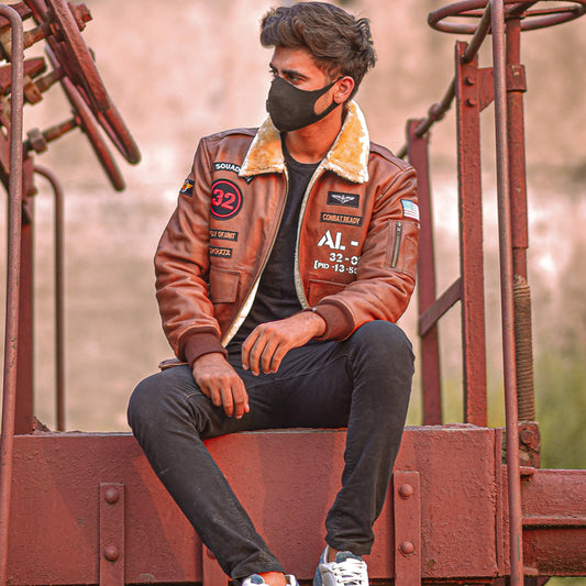 Classic Men Brown B3 Aviation Bomber Jacket – Leather Flight Style | Leather Elites