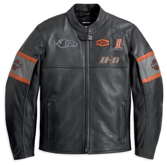 Harley Davidson Screaming Eagle Motorcycle Leather Jacket