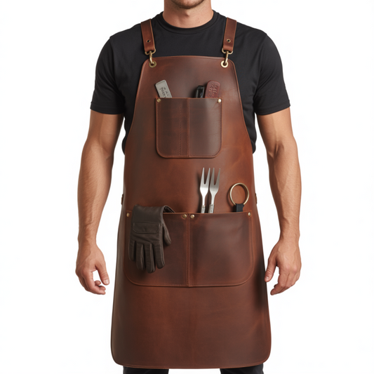 Ash Knife Roar BBQ Leather Apron