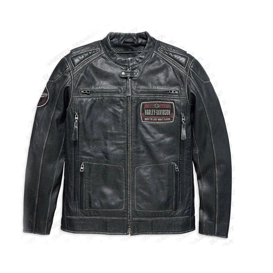 Harley Davidson Cowhide Black leather Jacket