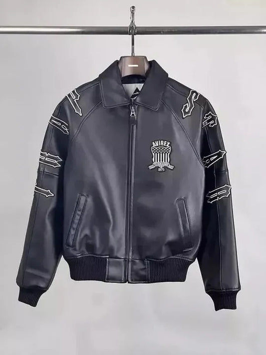 Trapstar x Avirex Men’s Black Bomber Jacket