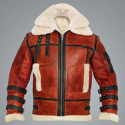 Men's Heritage B6 Waxed Shearling Bomber Jacket