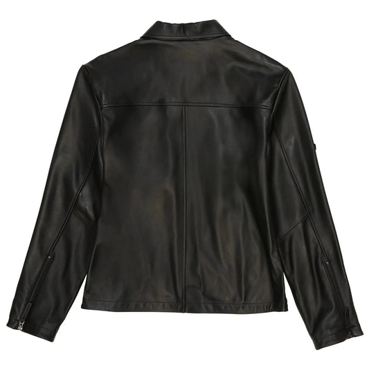 Men’s Avirex Long Sleeve Leather Shirt