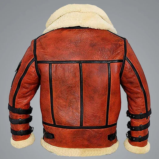 Men's Heritage B6 Waxed Shearling Bomber Jacket
