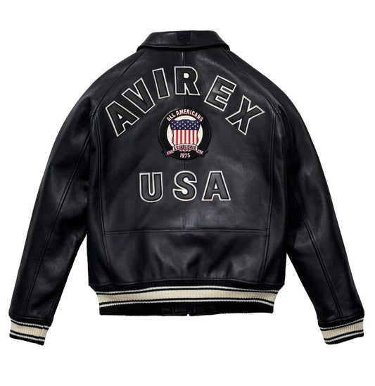 Avirex Black Icon Leather Jacket
