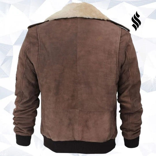 Men's Heritage G1 Brown Bomber Leather Jacket