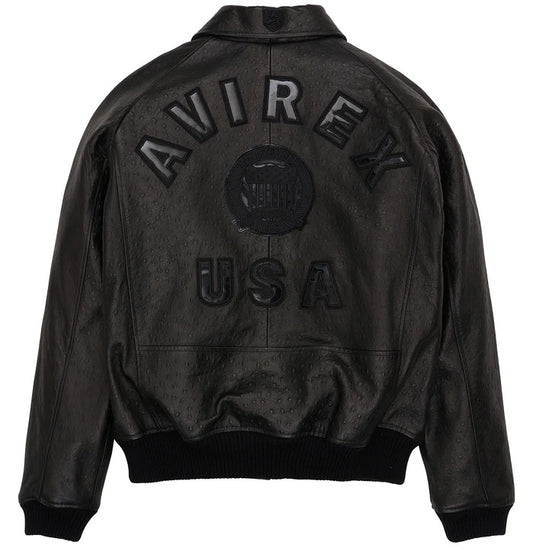 Avirex Ostrich Icon Leather Jacket