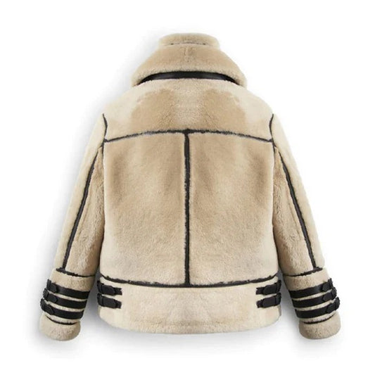 Men's Alpine Off-White Shearling Stripe Jacket