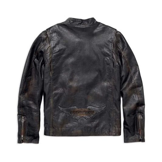Harley-Davidson Men’s Speed Distressed Slim Fit Leather Jacket