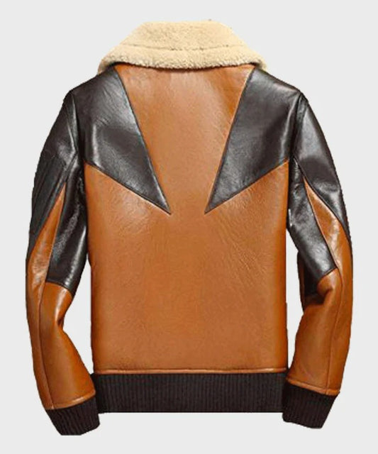 Men's Heritage Patchwork Shearling Bomber Jacket