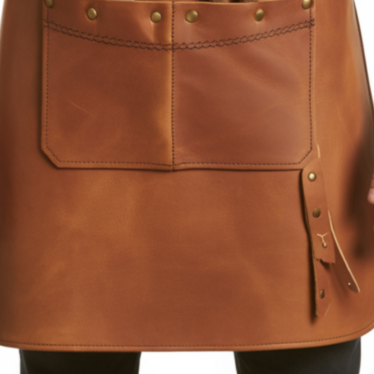 Dark Tan Smoke Trail BBQ Leather Apron