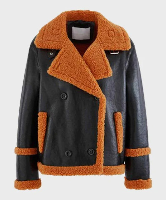 Men's Shadow Shearling Biker Leather Jacket