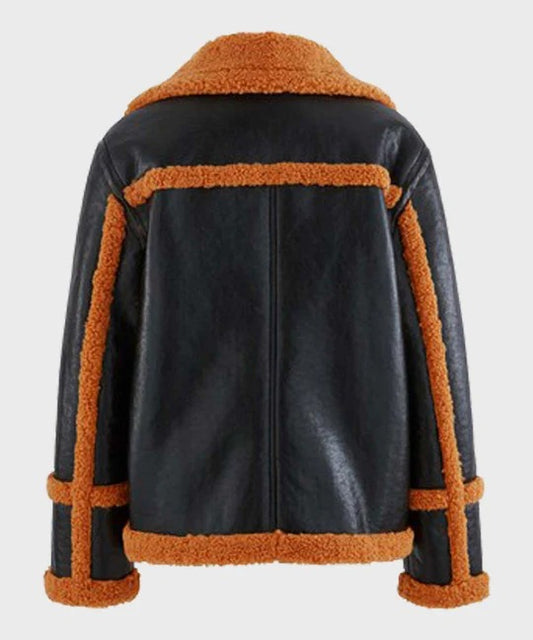Men's Shadow Shearling Biker Leather Jacket