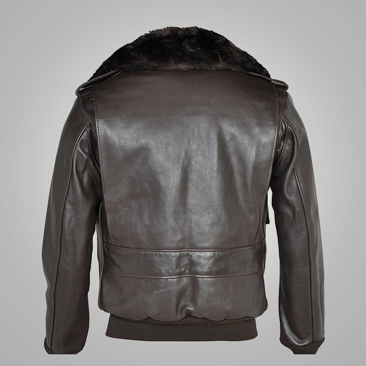 RAF Inspired Men’s A2 Flight Jacket in Brown Cowhide Leather | Leather Elites