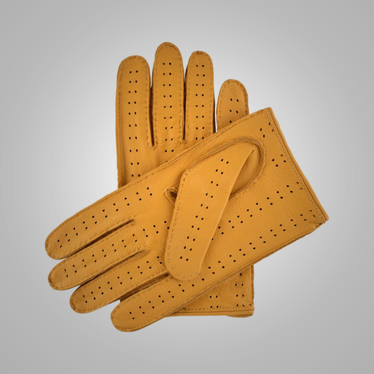 New Men Genuine Deerskin Leather Driving Gloves