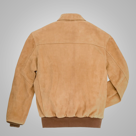 RAF Inspired Men’s B3 Aviator Flight Jacket in Brown Leather | Leather Elites