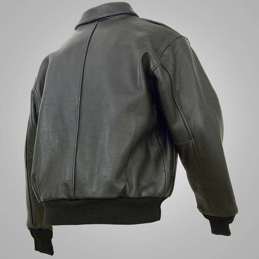 Men’s Vintage Flying Jacket – A2 Brown Lambskin Leather Pilot Style | Leather Elites