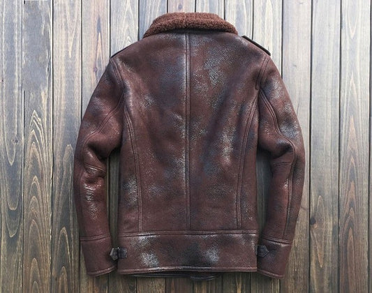 Men's Vintage B3 Shearling Flight Leather Jacket