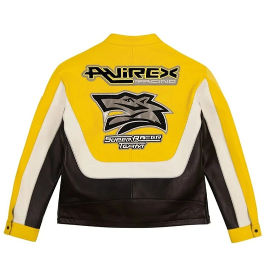 Avirex Lone Wolf Gold Leather Jacket