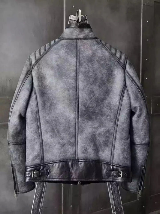 Men's Glacier Grey B3 Shearling Bomber Jacket