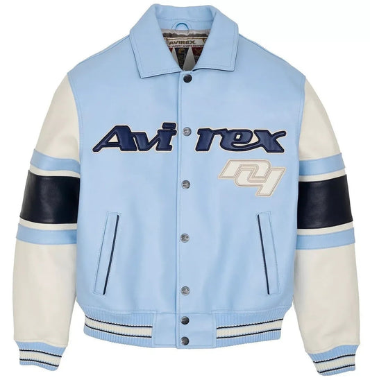 Men’s Avirex Legend Blue Bomber Leather Jacket