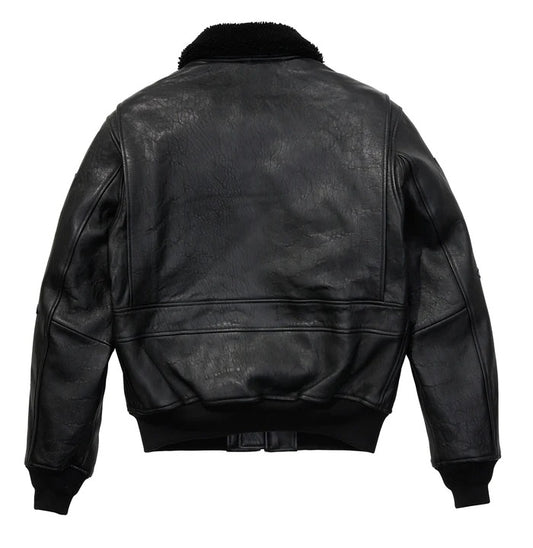 Avirex Black G-1 Bomber Leather Jacket