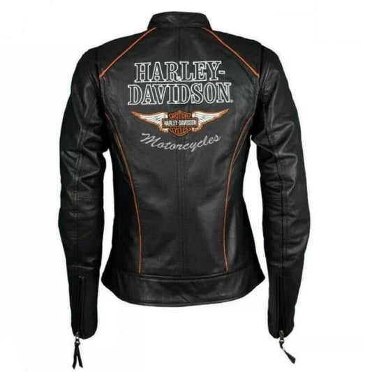 New Harley Davidson Ladies Jacket Real Leather New Fashion Motorbike Motorcycle Jackets Touring