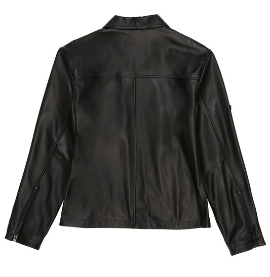 Avirex Leather Aviator Shirt Jacket