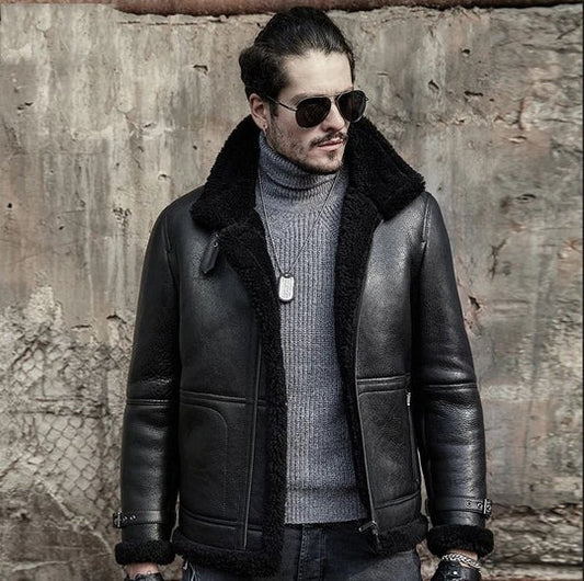 Men's Blackhawk B3 RAF Shearling Leather Jacket