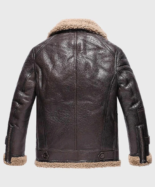 Men's Alpine Dark Brown Shearling Leather Jacket