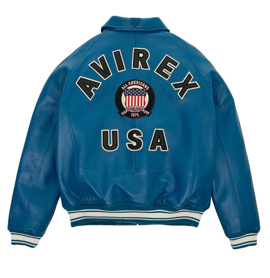Avirex Teal Icon Leather Jacket