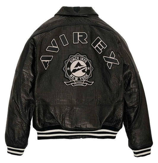 Avirex Apex Men’s Leather Track Pursuit Jacket