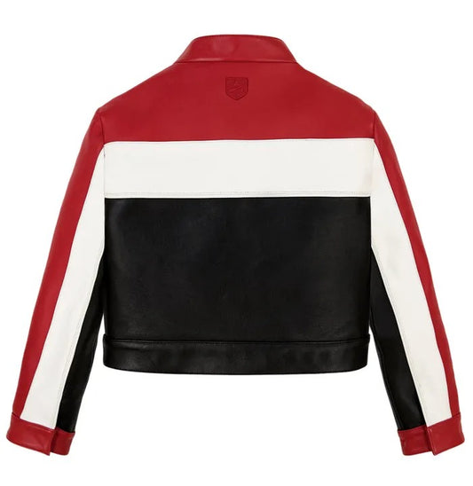 Women’s Avirex CROPPED COLORBLOCK MOTO JACKET