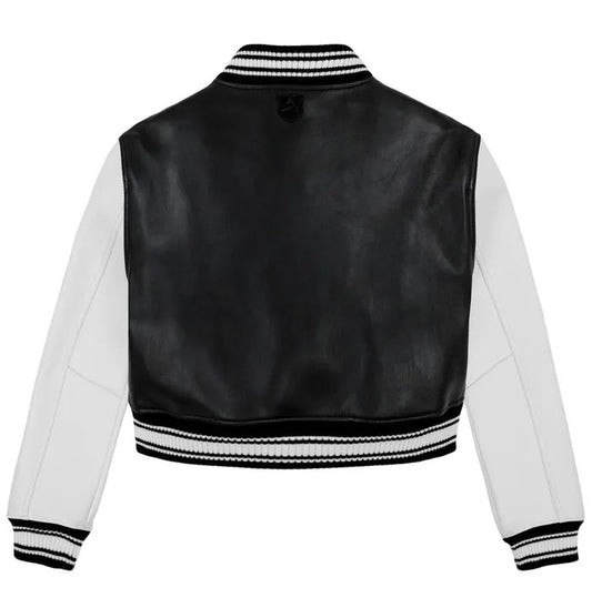 Women’s Avirex Cropped Script Leather Jacket