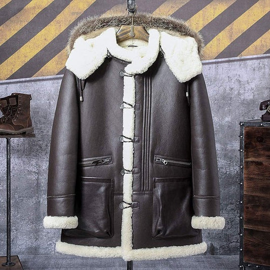 Men's Expedition Hooded B3 Shearling Coat
