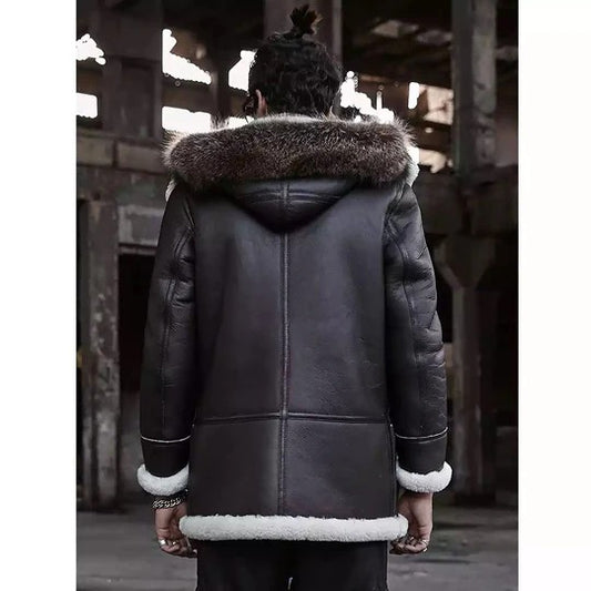 Men's Expedition Hooded B3 Shearling Coat