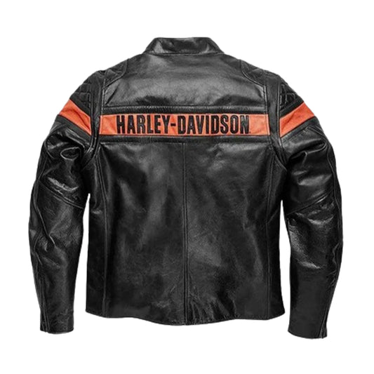 Harley Davidson Men’s Genuine Leather Motorcycle Jacket