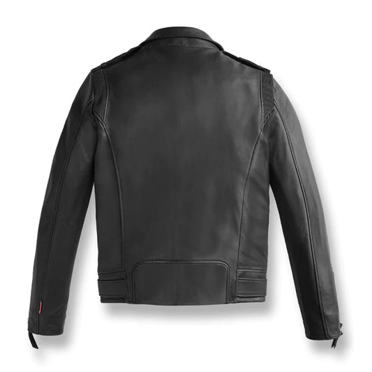 Men Biker Jacket in Genuine Leather – Classic Moto Outerwear | Leather Elites