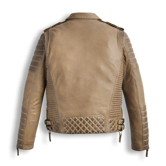 Men’s Desert Brown Waxed Leather Motorbike Jacket | Biker Outerwear – Leather Elites