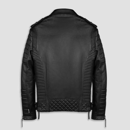Men Biker Jacket in Genuine Leather – Vintage Moto Outerwear | Leather Elites