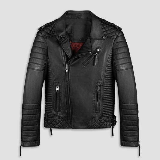 Men Biker Jacket in Genuine Leather – Vintage Moto Outerwear | Leather Elites
